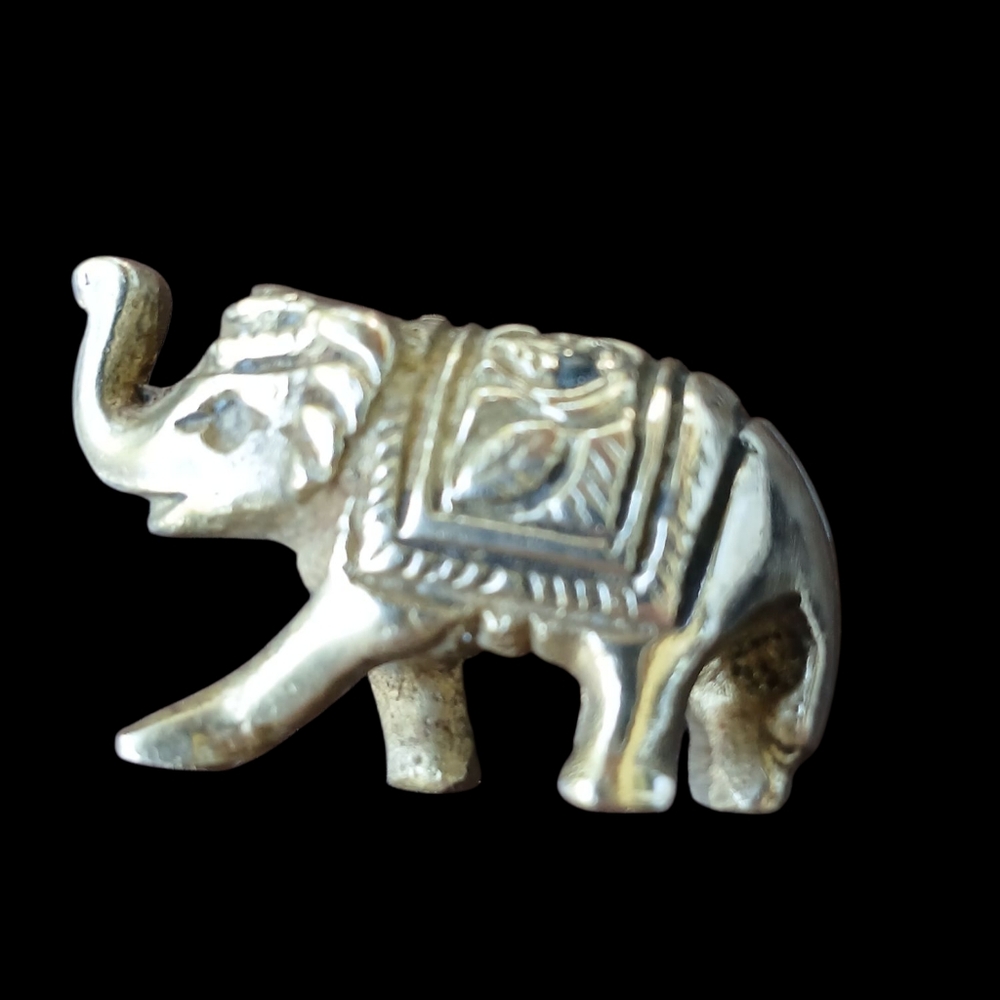 Minature Brass Elephant Incense Holder